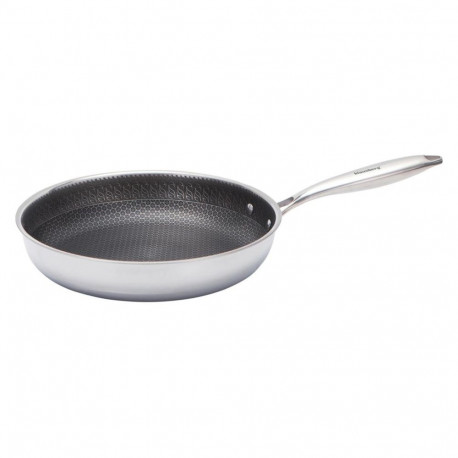 Pann kärgmustriga nakkevastase kattega 28cm 3-kihiline teras 304 PFOA-vaba