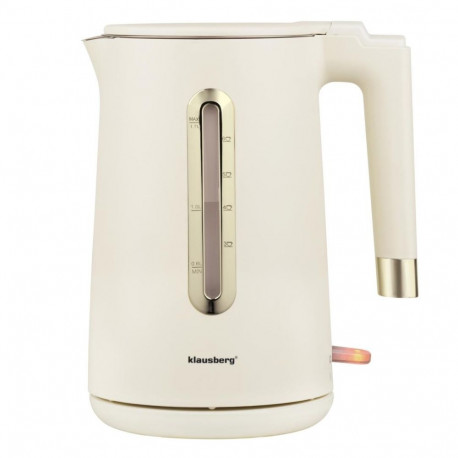 Klausberg elektriline veekeetja KB-9004 1,7l 304 teras, kreemjas