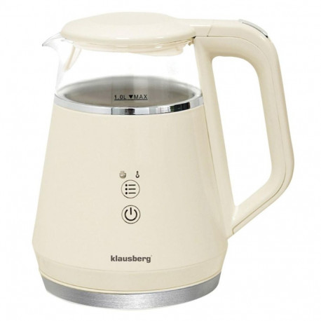 Klausberg elektriline veekeetja KB-7893 klaasist LED-paneeliga 1l