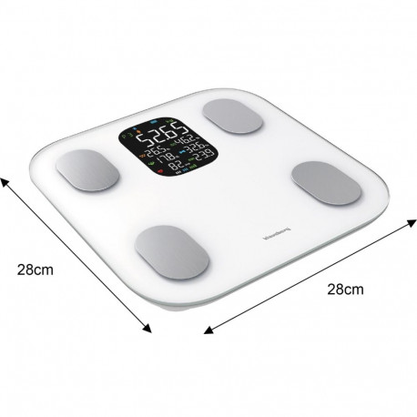 Klausberg elektrooniline vannitoakaal KB-7855 kehaanalüsaatoriga, valge
