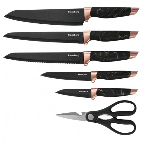Klausberg noakomplekt KB-7770 7-osaline hoidikuga, musta ja pruuni mustriga