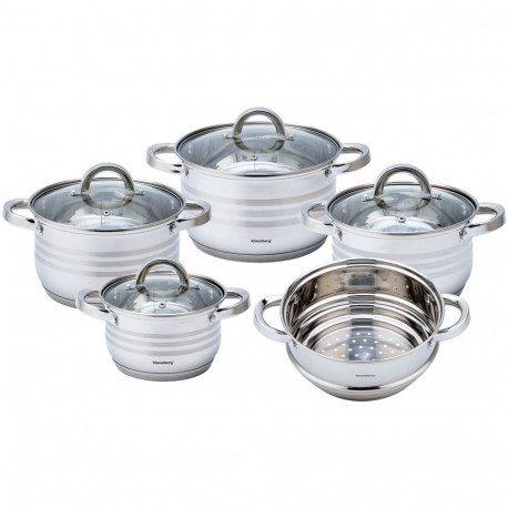Zestaw garnków, śr.16/18/20/22/20cm, stal klausberg
