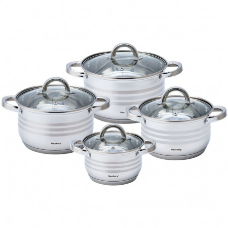 Klausberg pottide komplekt, läbimõõt 16/18/20/24cm, teras