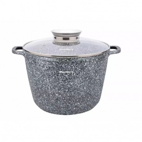 Klausberg kaanega pott alumiinium 24cm 6,2l, hall marmor