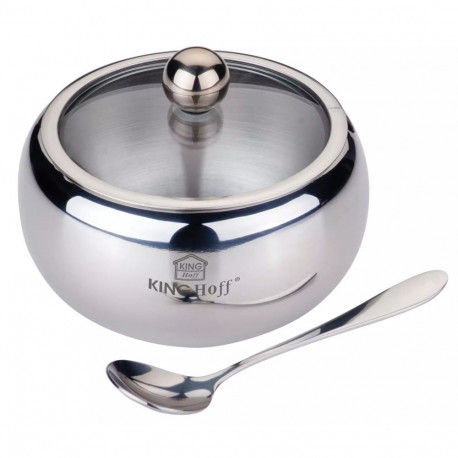 Kinghoff suhkrutoos lusikaga terasest 460ml