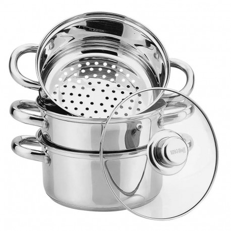 Garnek do gotowania na parze, stal zestaw 4 elementy śr.20cm 3,1l kinghoff