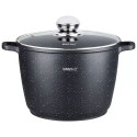 Kinghoff pott marmorkattega 28cm 10l, must