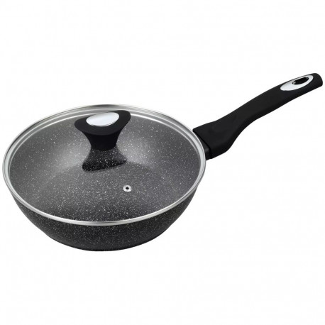 Klausberg sügav pann kaanega alumiinium 28cm, hall marmorjas