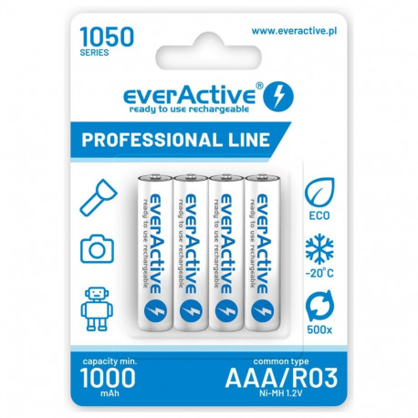 Rechargeable Batteries - Everactive Aaa 1050 Mah, Black