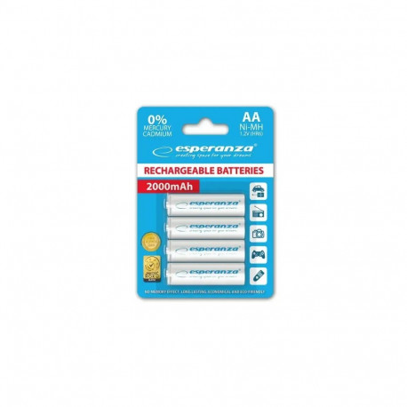 Esperanza EZA104W PRECHARGED HR6 2000MAH ALWAYS READY BLISTER PACK 4PCS.