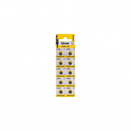 Vinnic AG5 | LR48 | SR754W | 193 | GP93A | 393 | Alkaline 1.5V Batteries (10pcs)