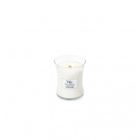 WoodWick Island Coconut scented candle with wooden wick 275 g