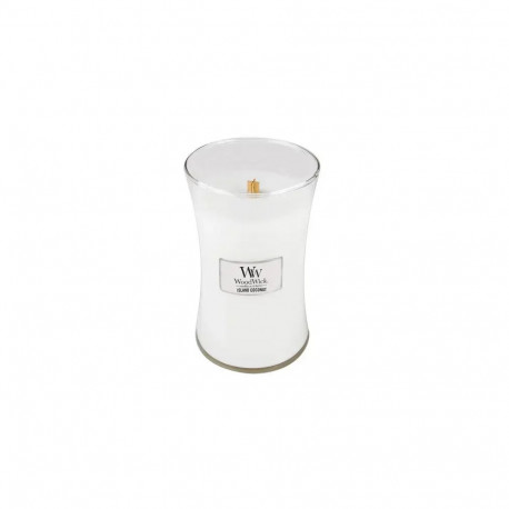 WoodWick Island Coconut scented candle with wooden wick 610g