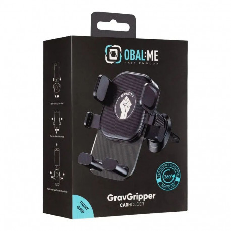 Obal:Me GravGripper gravitatsiooniline auto telefonihoidik must