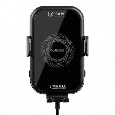 Obal:Me GravCharger gravity car phone holder with 15W wireless charging black