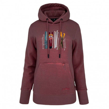 Dressipluus ilma kapuutsita, naiste Joluvi Cotton Ski Pruun - XS
