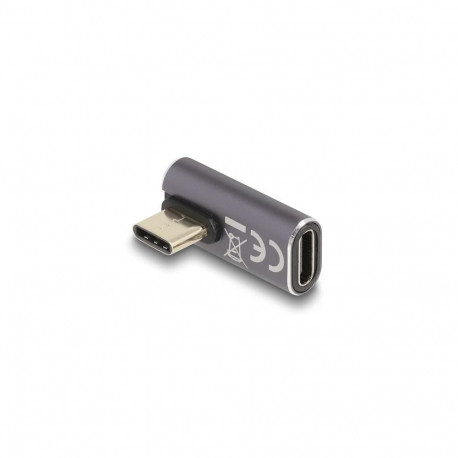 DeLOCK USB Adapter 40 Gbps USB Type-C PD 3.0 100 W male to female rotated angled left / right 8K 60 