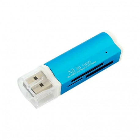 Goodbuy AK37E kaardilugeja SDHC | Micro SD | SDXC | M2 | TF | sinine