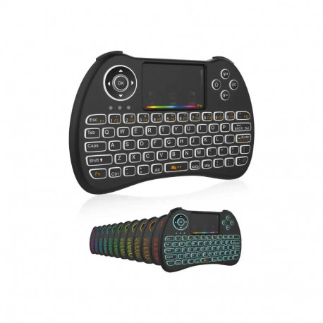 Fusion compact wireless keyboard with touchpad and colorful backlit for Android | iOS | TV | PC