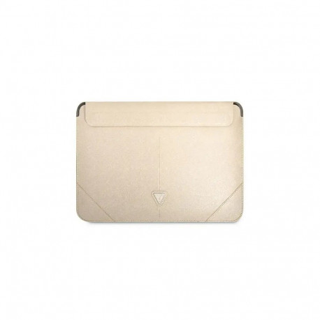 Original GUESS Laptop Sleeve Saffiano Triangle Logo GUCS14PSATLE 13|14 inches beige
