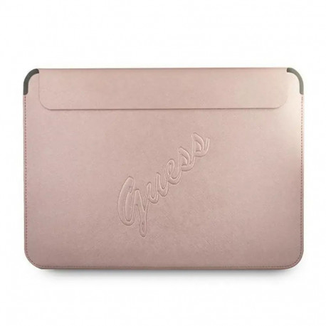 Original GUESS Laptop Sleeve Saffiano Script GUCS13PUSASPI 13 inches pink