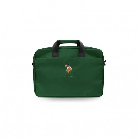 U.S. Polo Assn. Polo Embroidery laptop bag 16" green