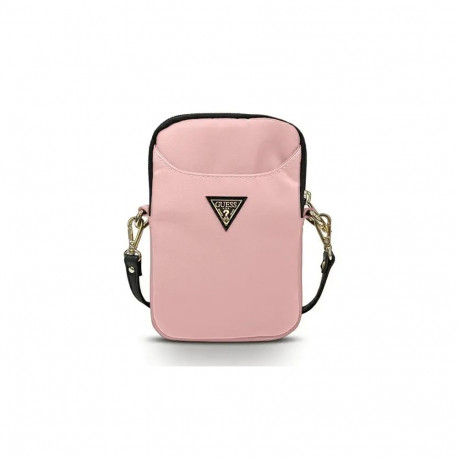 Guess bag GUPBNTMLLP pink Nylon Triangle Logo