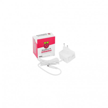 Raspberry toiteplokk; valge; 1,2 m; 100–240 V vahelduvvool; 5 A; väljund: USB-C