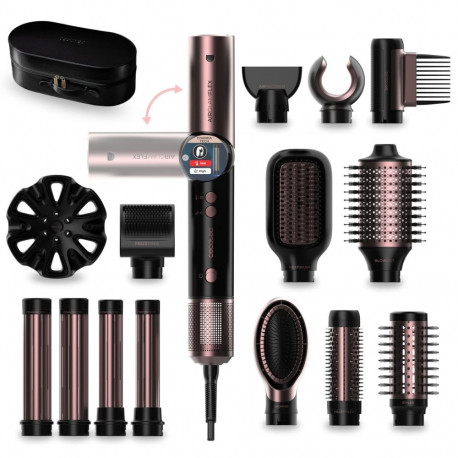 Cecotec AirGlam 14in1 Flex juukseharja, 14 tarvikut, 1400W, Flex-funktsioon, must