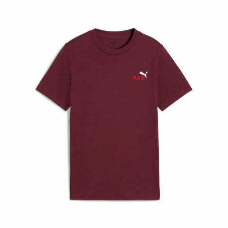 Child's Short Sleeve T-Shirt Puma Essentials 2 Maroon - 7-8 Years