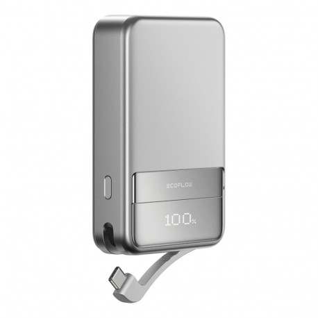 "EcoFlow Rapid 5000 Powerbank Silber 65W Kabel 15W Wireless Schnellladen"