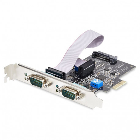 StarTech.com seeriaportide PCIe kaart 2 pordiga RS232/RS422/RS485 DB9 16C1050 UART ESD-kaitse Window