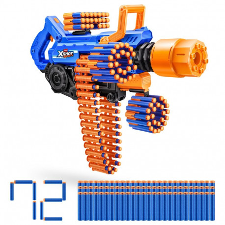 ZURU XSHOT mängupüss Insanity Blaster Smoke N Barrel 72 noolt