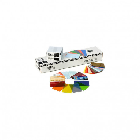 Zebra plastikkaardid 86x54mm 500tk 10mil 0,25mm PVC, valge
