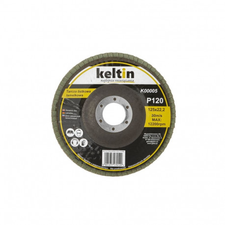 125mm Slīpripas P120, tērauda un koka apstrādei, K00005, Keltin