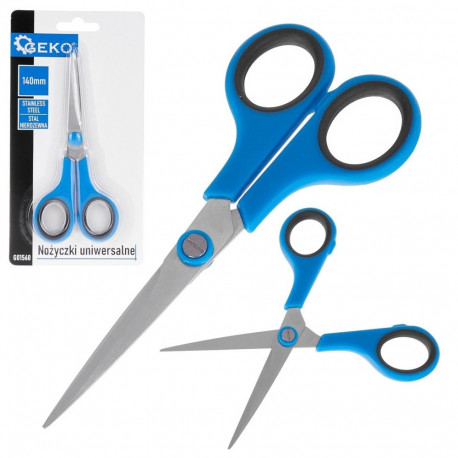 Geko Scissors G01560, 140mm, 1.5mm, PP, TPR, ergonomic handle