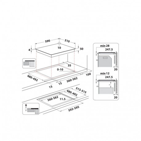 Induktsioonplaat Whirlpool WFS7560NEBM matt must