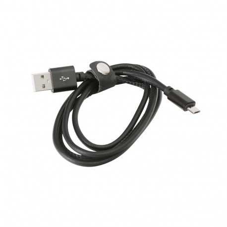 PLATINET MICRO USB TO USB LEATHER CABLE 1M 2,4A BLACK