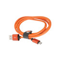 PLATINET MICRO USB TO USB LEATHER CABLE 1M 2,4A ORANGE