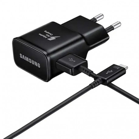 Samsung EP-TA200EBE travel charger | 15W | QC | USB-A, USB-C | with USB-A to USB-C cable included | 