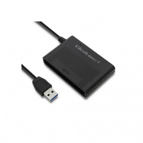 Qoltec 50644 kõvaketta adapter | USB 3.0 - SATA3 2.5'' | Kõvaketas | SSD | Must