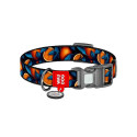 Waudog "Oranges" nylon dog collar with QR code, size M