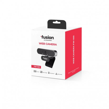 Fusion FW-100 WEB camera USB 2.0 | 1080p | HD microphone| black (damaged package)
