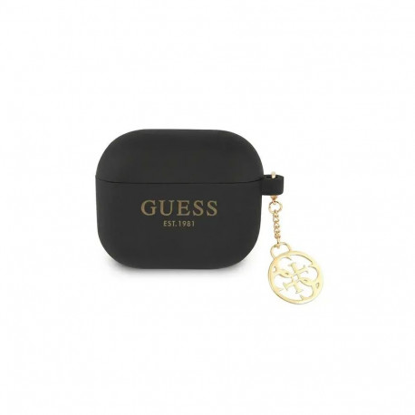 GUA3LSC4EK Guess 4G Charm silicone case for Apple Airpods 3 black