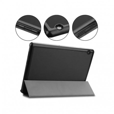 Tactical Book Tri Fold Case for Samsung X610|X616 Galaxy Tab S9 FE+ Black