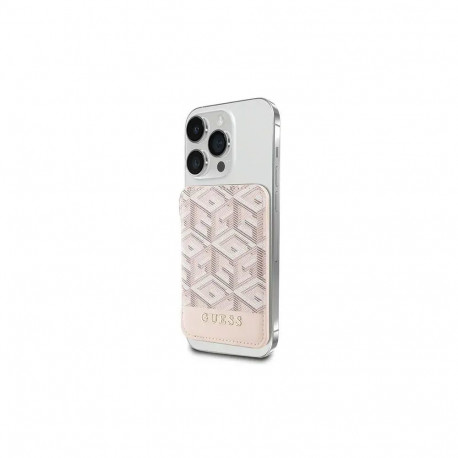 Guess rahakott kaardipesaga GUWMSHGCFSEP MagSafe GCube stripe roosa
