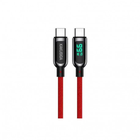 KAKUSIGA KSC-599 data transfer and charging cable | USB-C to USB-C | 100W | with LCD display | 1.2m 