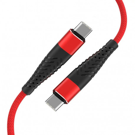 Fusion Accessories Fishbone andmeedastus- ja laadimiskaabel | USB-C kuni USB-C | QC 3.0 | 65W | 1.5m