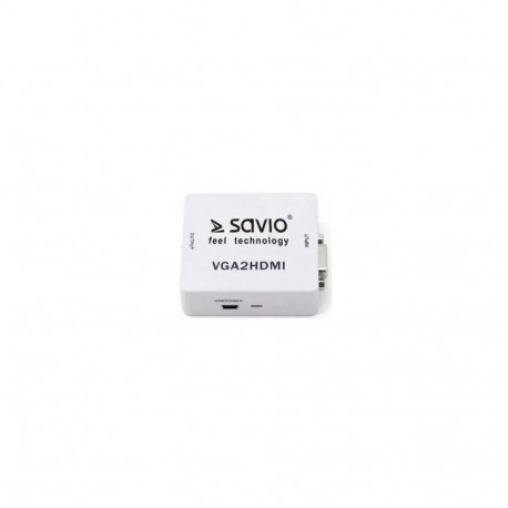 Savio VGA – HDMI Full HD | 1080p 60Hz muundur | adapter