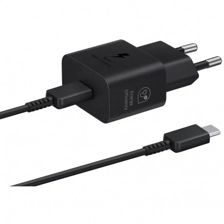 Samsung EP-T2510 travel charger | 25W | USB-C | with USB-C to USB-C cable included | black